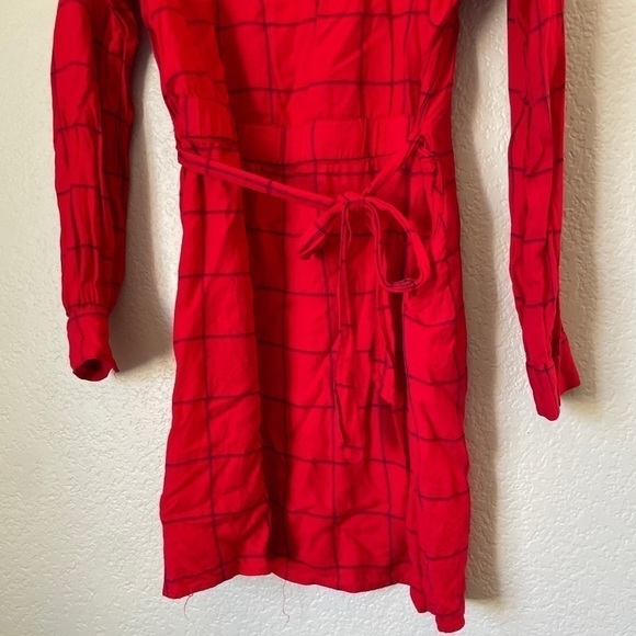 A NEW DAY Red Windowpane Plaid Dress - Picture 7 of 10